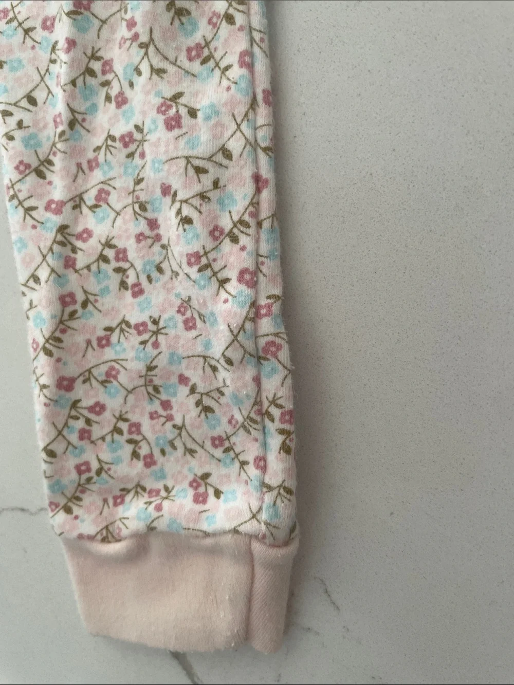 Magnetic Me White Footed One-Piece with Pink Floral Print